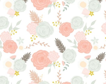 Changing Pad Cover- Summer Floral on White. Changing Pad. Changing Pad Cover. Floral Changing Pad Cover. Girl Changing Pad Cover