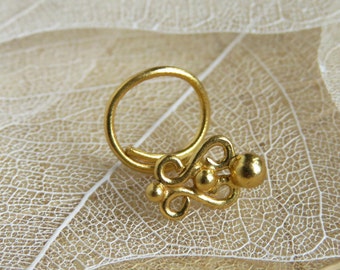 Ornate Nose Stud, 14kt Gold Plated Nose Stud, Indian Nose Pin, Gold Nose Ring, Nose Jewelry, Ethnic Nose Stud, Nose Studs, Tribal Nose Stud