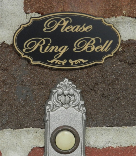 1.5 x 3 Engraved Please Ring Bell Doorbell by EngravedBlessings