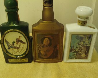 3 Vintage Beam Decanter (KX732)