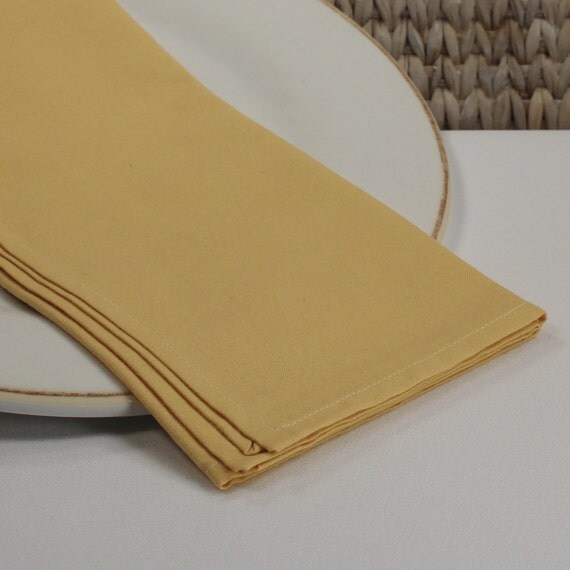 Gold fabric napkins dinner napkins cotton by ThePaisleyTable