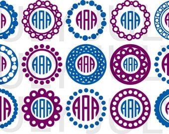 Circle Monogram Frame svg, Monogram SVG Frames, frame svg, dxf, ai, eps, png, Circle Monogram svg, monogram svg files, svg files