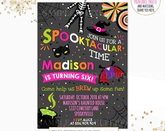 Halloween Birthday Invitation Spooktacular Birthday Invitation Costume Party Halloween Birthday Invite Spooktacular Birthday Party Invite