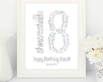 18th birthday gifts, 18th birthday gift, 18th birthday present, 18th birthday poster, 18th birthday personalised, personalised 18th birthday