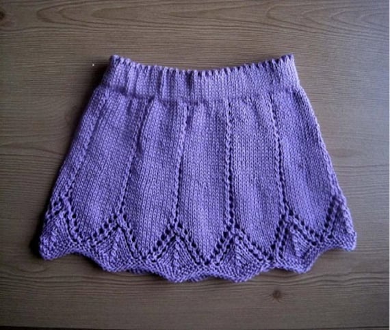 Girl's Skirt Knitting Pattern Instant Download PDF in