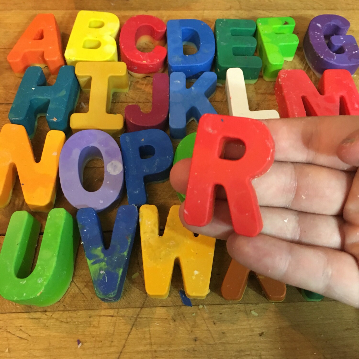 Alphabet Molded Crayons Made To Order Toddler Crayons