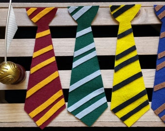 Hufflepuff Tie: Harry Potter Inspired Striped Costume Tie and