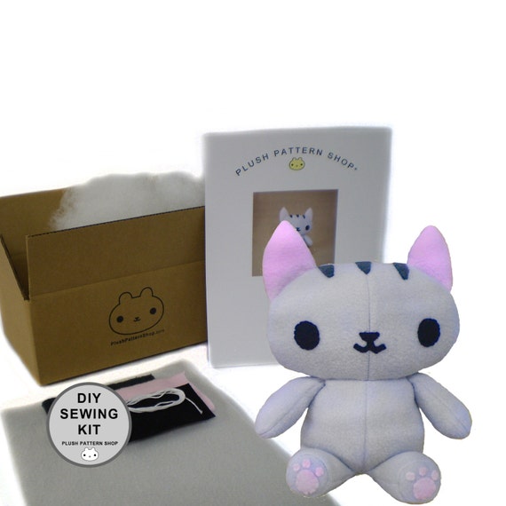 Kitty Cat DIY Sewing Kit Stuffed Animal by on Etsy