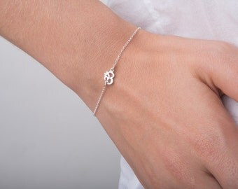 Tiny Silver Om bracelet, Om Symbol, Yoga bracelet, Gold Om
