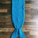 Mermaid Tail Blanket // Blue Mermaid Blanket // Kid's Blanket // Merino Wool Blanket