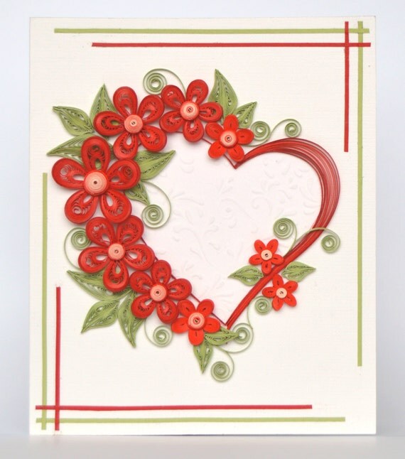 Exquisite Valentine Quilling Card Valentine's Day
