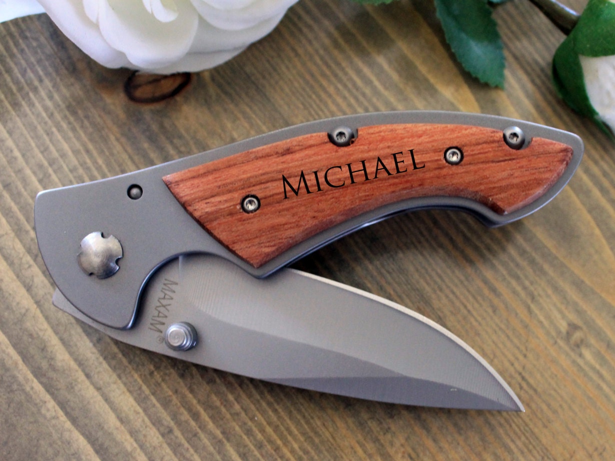 Personalized knife Engraved Pocket Knife/Laser Engraved/