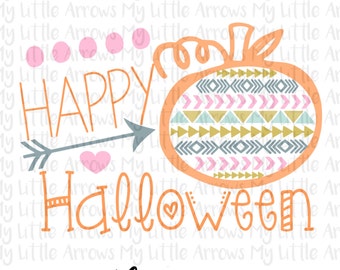 Happy halloween SVG, DXF, EPS, png Files for Cutting Machines Cameo or Cricut - womens halloween shirt - diy halloween - cute halloween