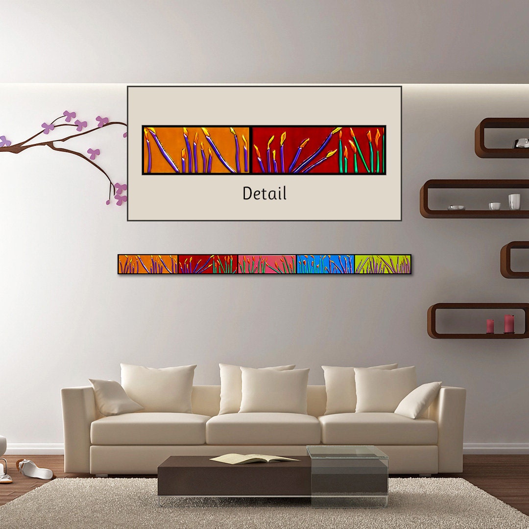 Horizontal Wall Art Customizable 4 FT Floral by