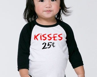 Kisses 25 Cents Shirt Valentines Day Gift Kids Boys Valentines