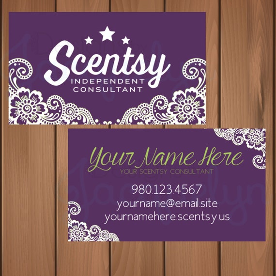 Scentsy Consultant Business Cards Elegant Look By