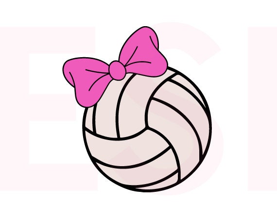 Download Volleyball svg with bow svg cutting files for use in