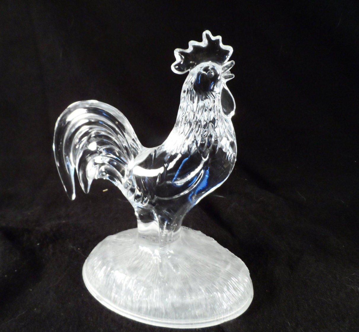 glass rooster statue