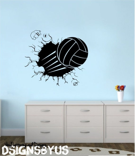 Volleyball Bursting Through Wall