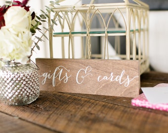 Gifts and Cards Sign - Wooden Wedding Signs - Wood