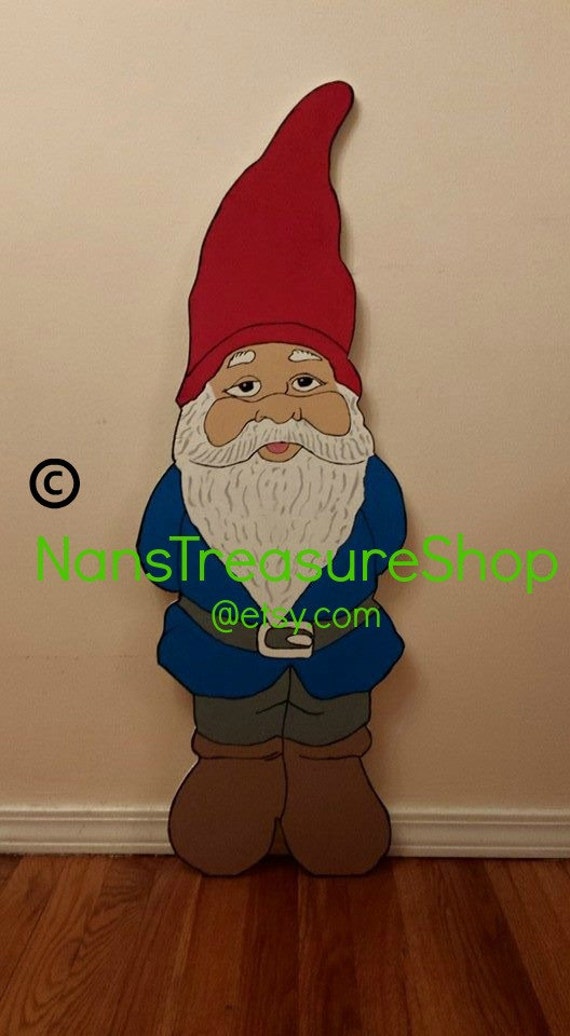 Outdoor Wooden Garden Gnome