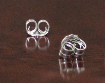 925 Sterling Silver Surgical Earring Safety Back Ear Nuts-Butterfly Clutch Earring Back Ear Nuts