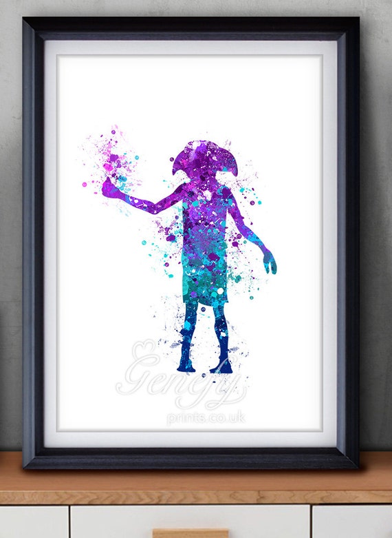 Harry Potter Dobby Elf Silhouette Poster Print Wall Decor