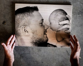 Fathers Day Gift, New Dad Gift, Wife To Husband Gift, Photo On Wood, Dad Photo Gifts, New Dad Custom Gift, Dad Photo Frame, Daddy