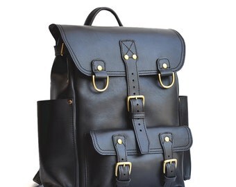 Handmade Leather Backpack Mens Leather Backpack Men Womens Leather Backpack Women Laptop Backpack Daily carry Backpack School Backpack