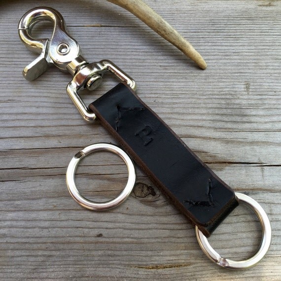 Belt Loop Leather Keychain Horween Leather by PurityLeatherGoods