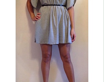 SALE | Size Small - Off the Shoulder Tulip Sleeve Dress - Heather Gray - Only One Available | off the shoulder dress | heather gray dress