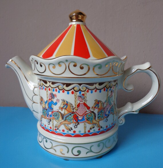 Pretty Sadler Carousel Teapot Vintage Sadler Edwardian