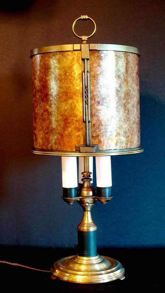Antique Lamps Brass three candle with hand