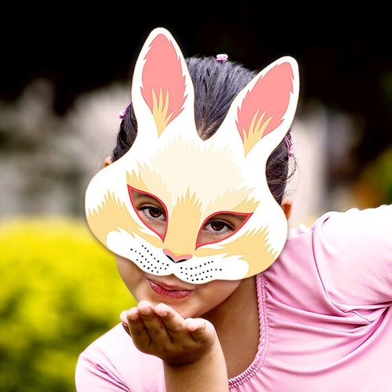 rabbit mask printable bunny paper diy masks by lmeprintables