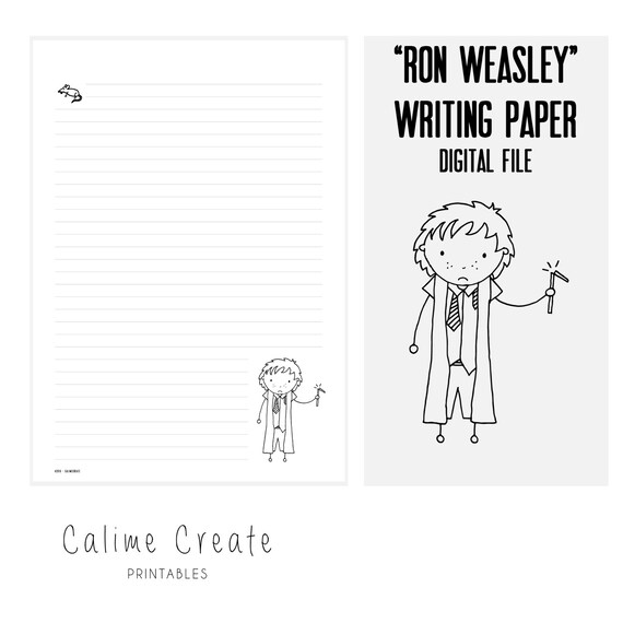 digital ron weasley harry potter writing paper by calimecreate