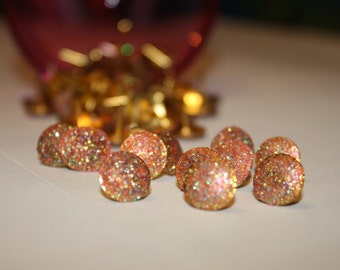 Pink Orange Glitter Push Pin Thumb Tacks