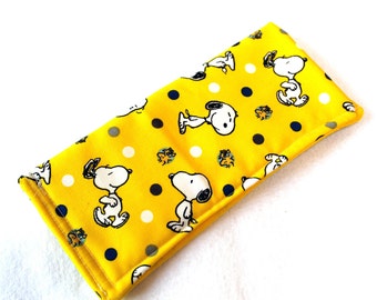 Charlie Brown, Snoopy Eyeglass Case, Peanuts Sunglass Case, Woodstock, Yellow Case, Glass Case, Sunglass Case, Polka Dotted Glass7?