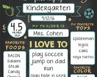 Fill in the blank back to school sign boys, first day of school sign, boys printable back to school prop, back to school printable
