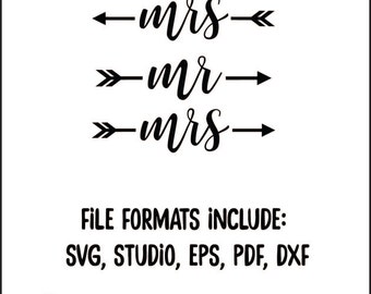 Mr and Mrs arrows, Mr and Mrs svg, husband and wife, his and hers, husband and wife svg, marriage svg, wedding, arrows svg, wife, husband