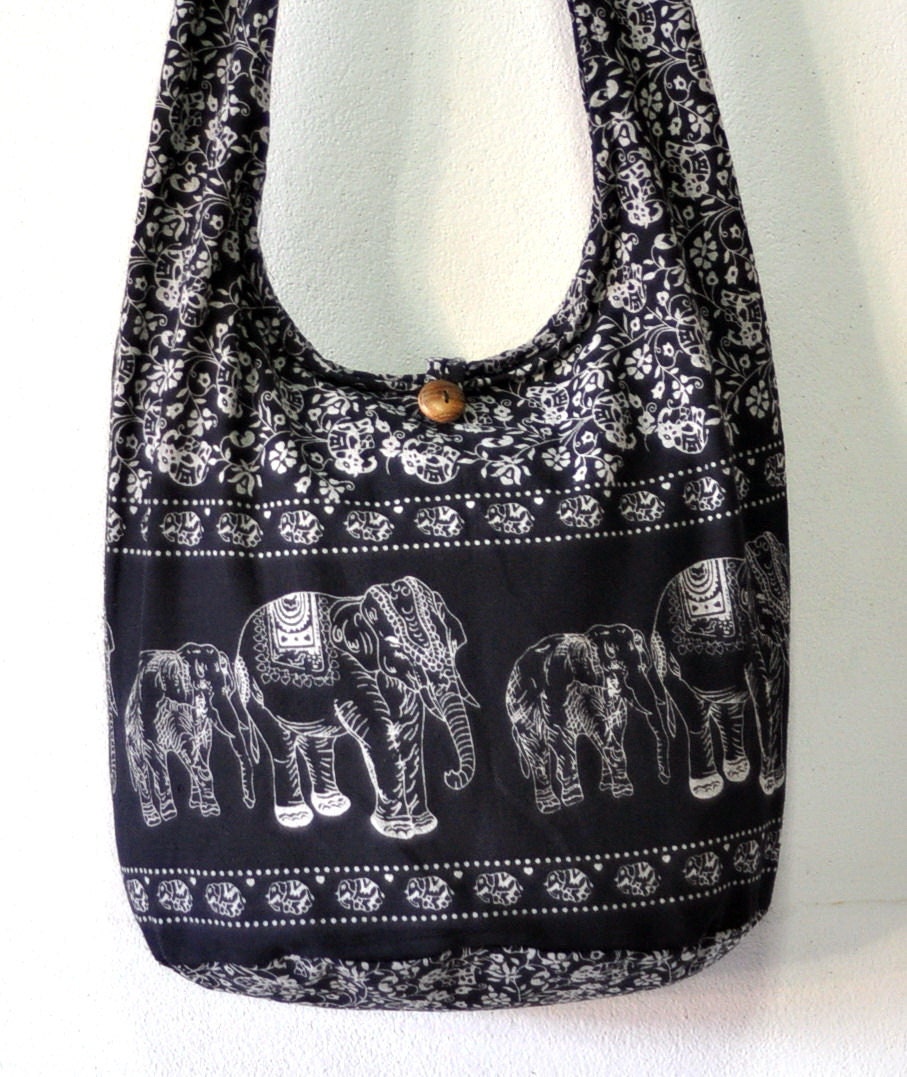 Elephant Bag Women Bag Men Bag Cotton Bag Hippie Boho Bag Tote