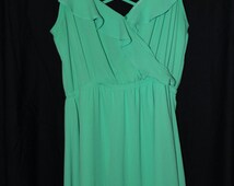 4610767 Mint Transparent Waist Chiffon Dress