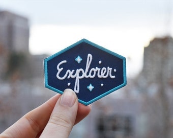 Explorer Patch - Glow in the dark Iron-on Outer Space Patches