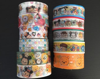 24" SAMPLES of Tsum tsum washi tape (D04)