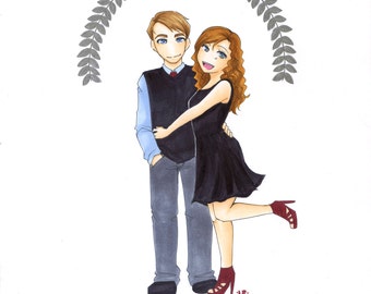 Custom Portrait/Custom Couples Portrait/Custom Family Portrait- original illustration, personalized family illustration, custom family art
