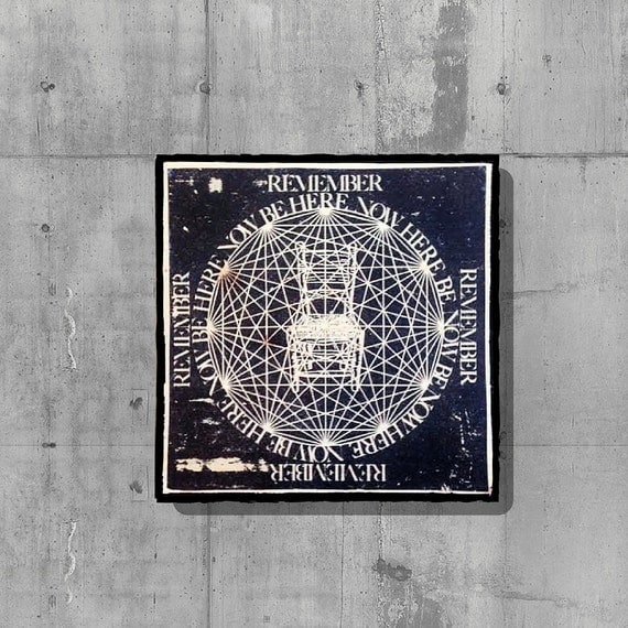 ram dass be here now Richard Alpert wood wall art by Liedroom