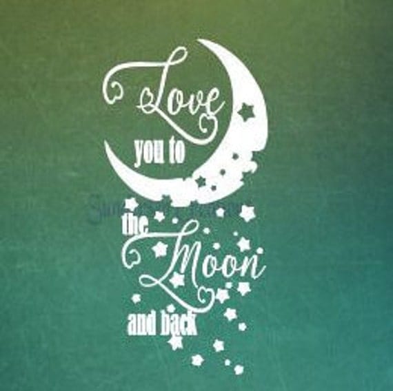Download Love you to the Moon and back SVG by SundersenCreations on ...