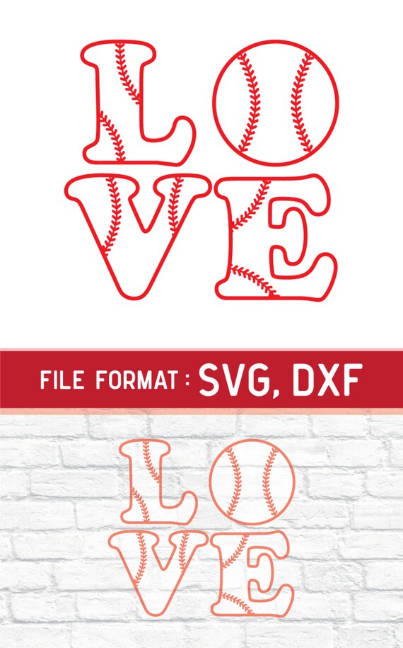Download SVG Love Baseball Monogram Cricut Files Vinyl Cutters SVG