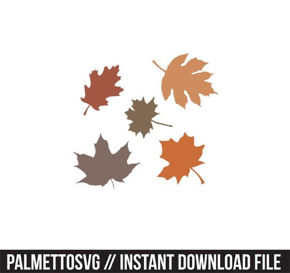 Download fall leaves svg dxf file instant download silhouette cameo