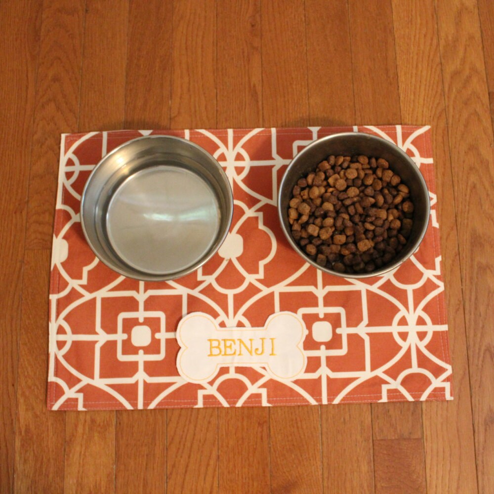 Personalized Dog Bowl Placemat
