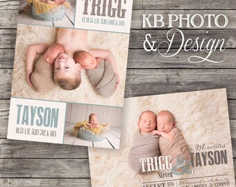 Twin Birth Announcement